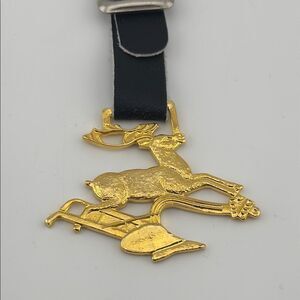 Vintage Gold John Deere plow Fob Watch